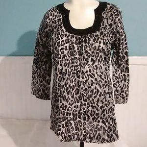 HBA Animal Print Blouse. S